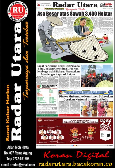 Radar Utara, 23 AGUSTUS 2024