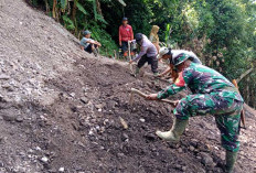 Gali Material Longsor Lebong Tandai, TNI/Polri Turun Tangan