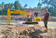 Cegah Longsor, Pemindahan Alur Sungai di Pondok Panjang Tuntas