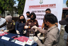 Kejari Mukomuko Musnahkan 33,43 Gram Sabu dan Puluhan Barang Bukti Kejahatan