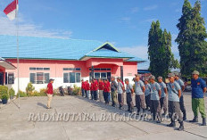 Pimpin Apel Gabungan, Kades Giri Kencana Tekankan Disiplin dan Kamtibmas