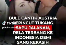 Bule Cantik Australia Terpicut Tukang Sapu Jalan, Terbang ke Indonesia
