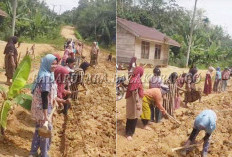 Frustrasi Jalan Berlumpur, Emak-Emak Trans Lapindo Bawa Cangkul, Bikin Jalur Motor Sendiri