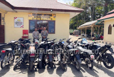 Polsek Putri Hijau Amankan Puluhan Motor Balap Liar 