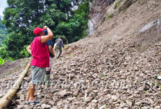 Longsor Rel Lebong Tandai, Camat Minta Bantuan Mesin Pompa Air dan Logisitik 