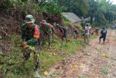 Bersama Pemdes & Warga, Koramil 0423/04 Putri Hijau Karya Bakti HUT TNI di Air Kuro