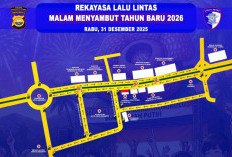 Malam Tahun Baru, Polres Bengkulu Utara Rekayasa Lalu Lintas di Alun-Alun