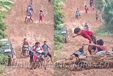 Perjuangan Pelajar Trans Lapindo Menuju Sekolah, Hadapi Jalan Berlumpur