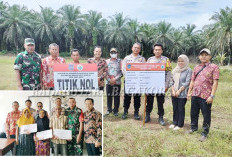 Tripika Saksikan Penyaluran BLT-DD 4 Bulan Sekaligus dan Peletakan Batu Pertama Joging Track Desa Suka Baru