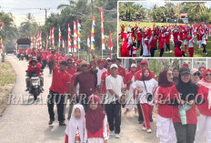 Warga Desa Suka Negara Semarakkan HUT RI ke-80 dengan Jalan Sehat dan Senam Bersama