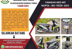 HP Hingga Motor, Kejari Bengkulu Tengah Gelar Lelang Terbuka. Ini Rincian Barangnya..