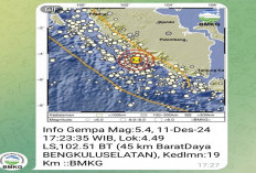 Diguncang Gempa Dangkal 5,4 Skala Richter, Ini 2 Patahan Darat dan Laut di Bengkulu  