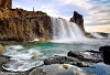 Pesona Air Terjun Asin Pantai Nambung