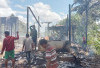 Ditinggal ke Kebun, Rumah Semi Permanen Warga Linmas Jaya Terbakar
